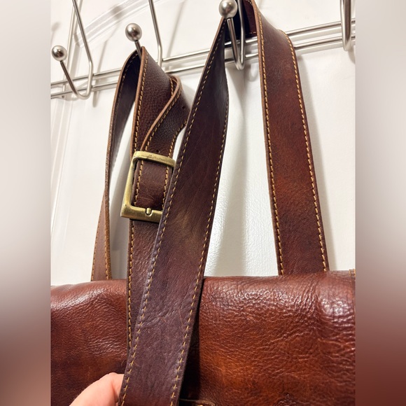 Vintage Manufactus Rome (Manufacius) Italian Leather Messenger Crossbody Bag - Picture 13 of 16